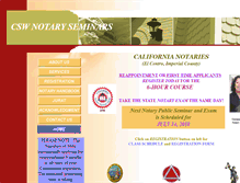 Tablet Screenshot of notaryseminars.info